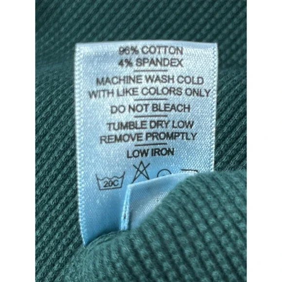 American Giant Thermal Crew Top Womens XS Waffle Knit Botanical Green Shirt USA - Picture 8 of 9